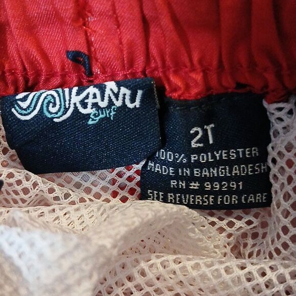Kanu surf boys red swim trunks with turtles Sz 2T NWT - Picture 6 of 6